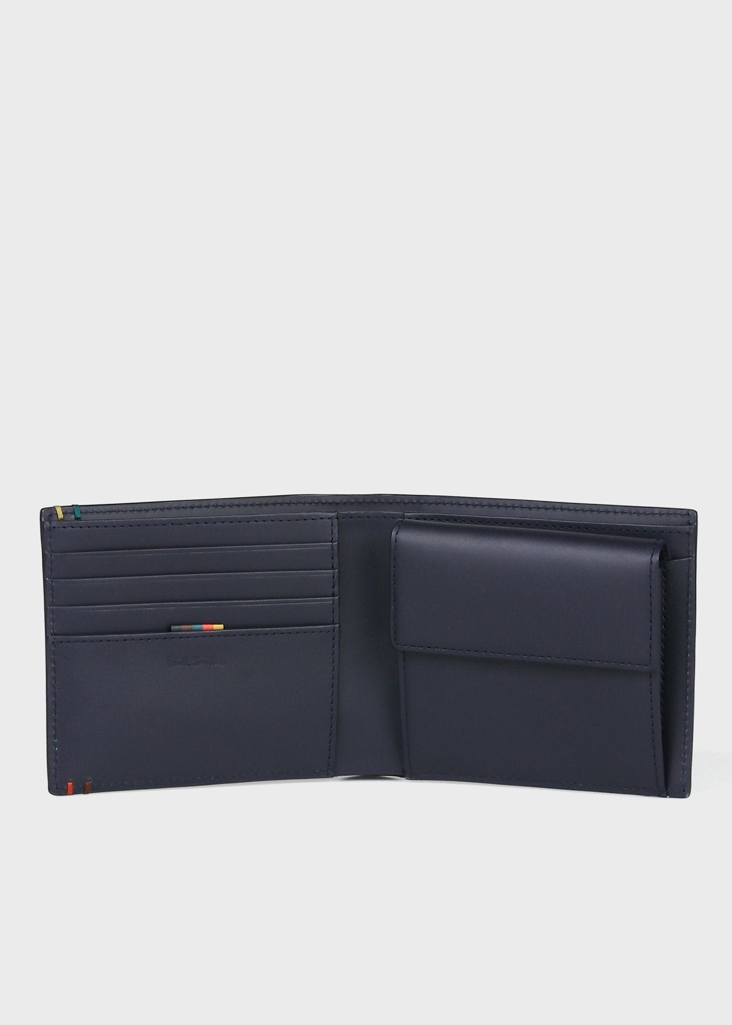 ハイライトステッチ 2つ折り財布（ネイビー） ｜ポール・スミス