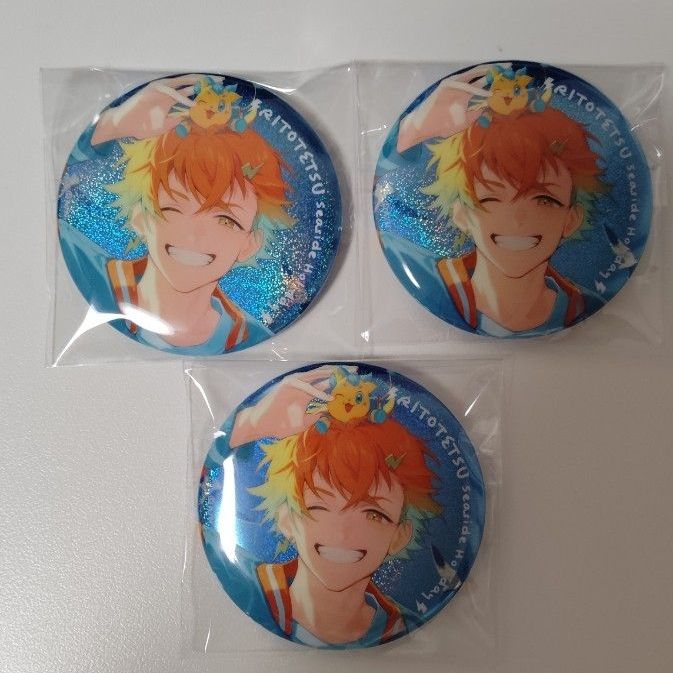 佐伯イッテツ Seaside Holiday 缶バッジ RITOTETSU Seaside Holiday
