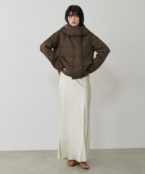 セール】【LARUTA】ピーチスキンダウンフェザーコート（ダウン