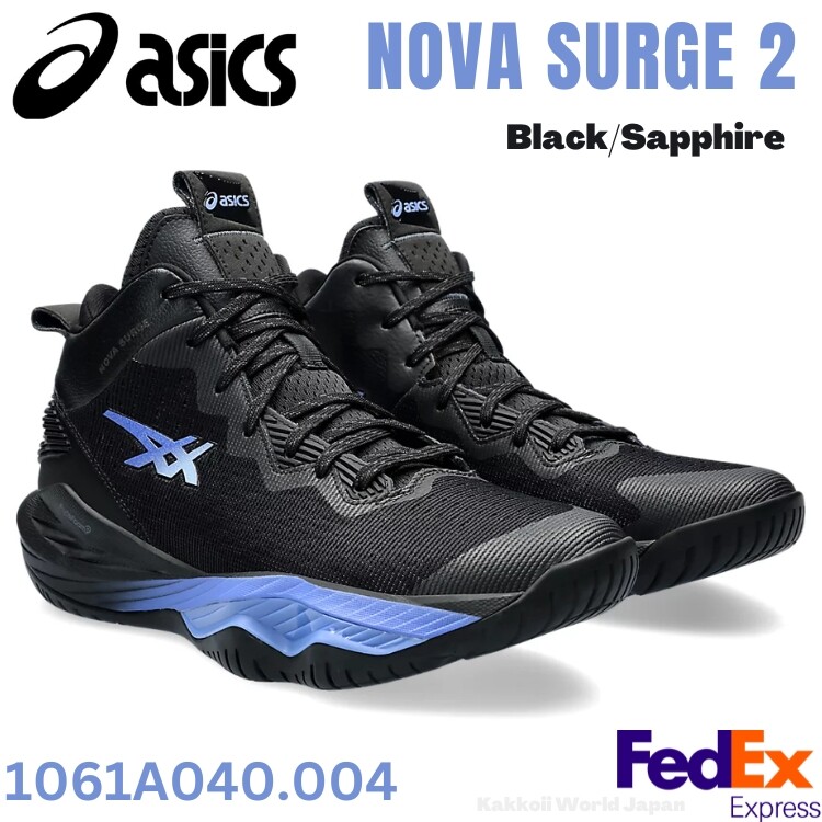 Asics Men's Basketball shoes Nova Surge 2 Black/Sapphire 1061A040