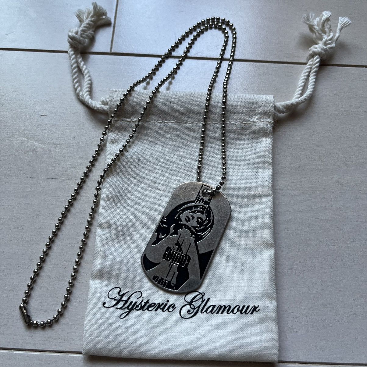 Hysteric Glamour HYSTERIC GLAMOUR DOG TAG NECKLACE GUITAR GIRL