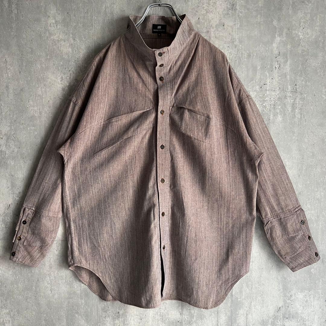 im ISSEY MIYAKE　80s　イッセイミヤケ　変形襟　デザインシャツ ISSEY MIYAKE イッセイミヤケ PLEATS PLEASE 変形 ボレロ シャツ SIZE