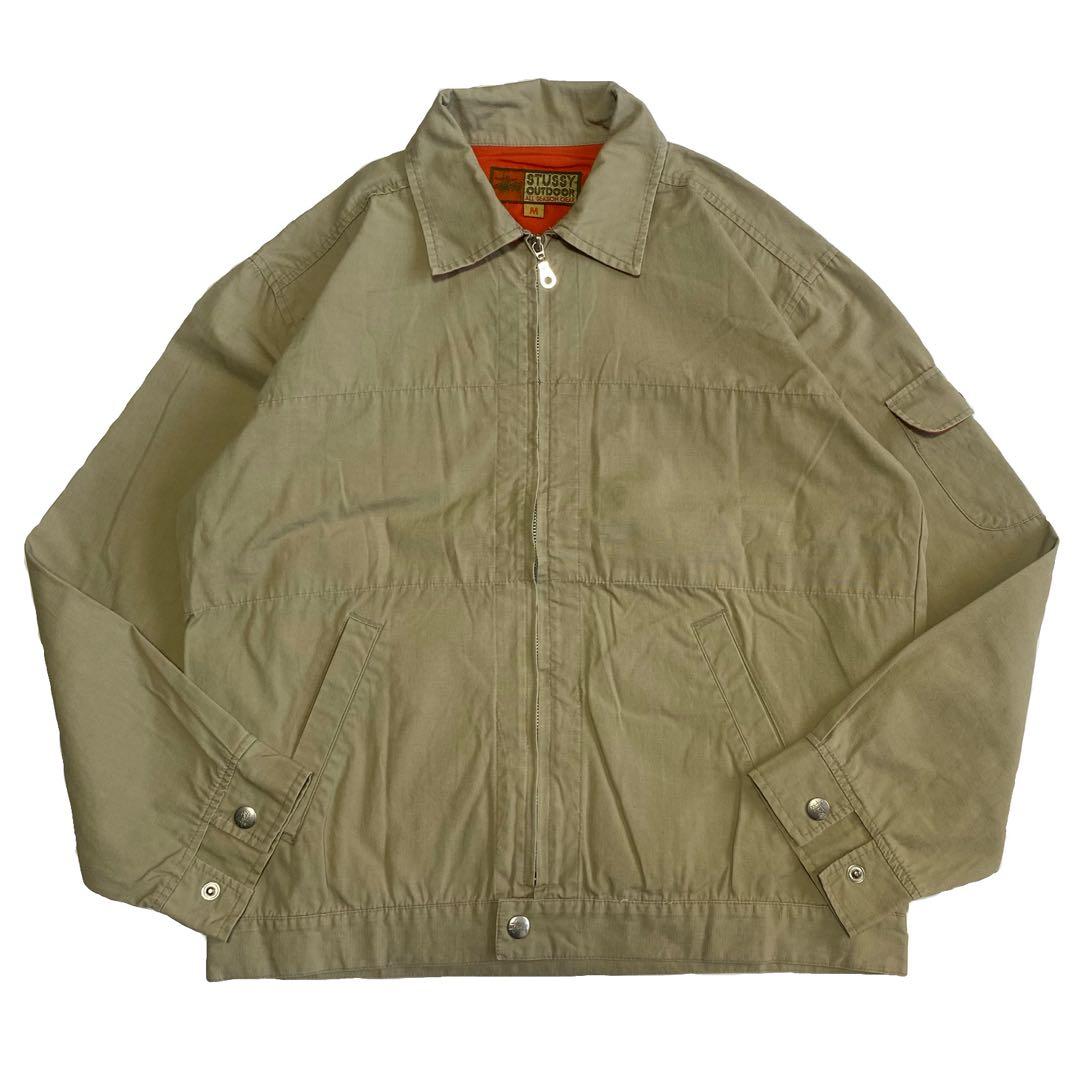 90s STUSSY OUTDOOR Work Jacket USA製 VTG 90s Stussy Service Burly Gear Workwear Canvas Chore Jacket
