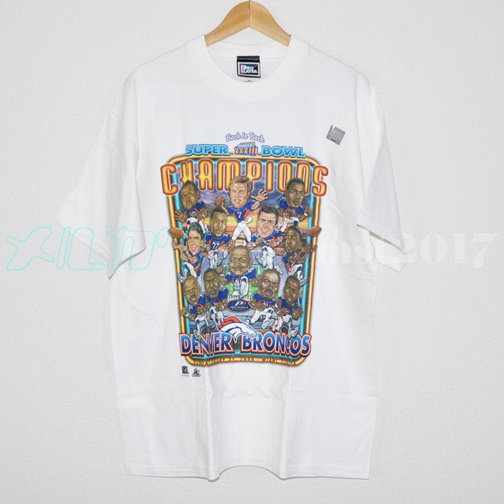 【ヴィンテージ 古着】NFL PP ブロンコス Tシャツ SB XXXIII 古着 70年代 チャンピオン Champion バータグ NFL DENVER BRONCOS