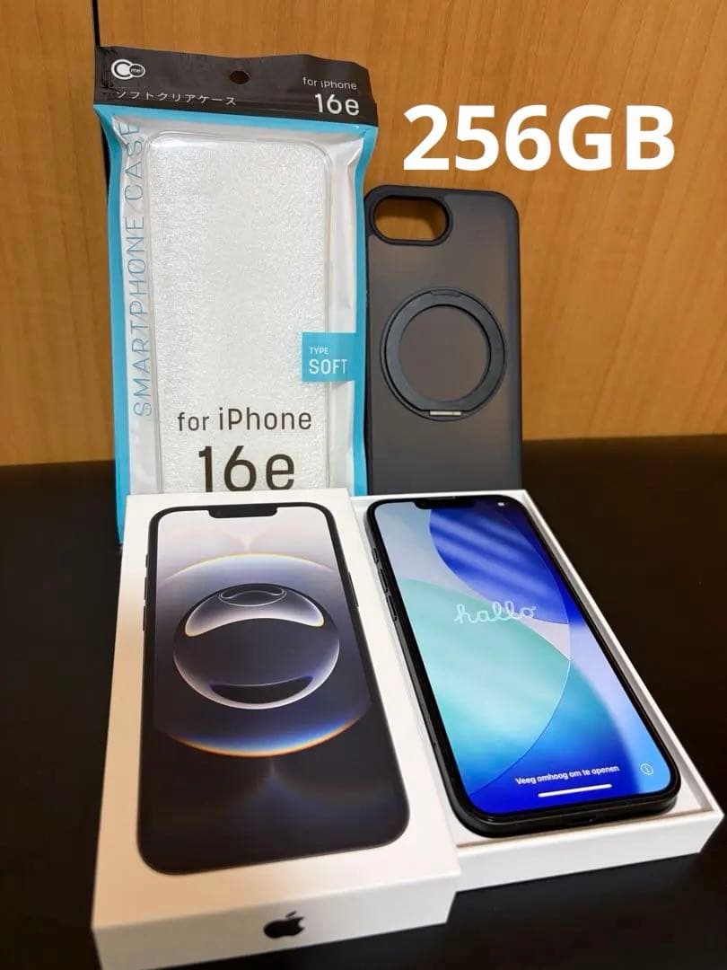 美品 iPhone16e 256GB 黒 ブラック ケース付き BT100% iPhone ☆Apple国内正規SIMフリー iPhone16e 256GB ブラック MD1T4J/A