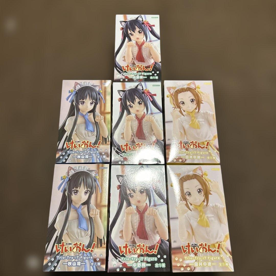 けいおん! フィギュア 7体セット けいおん！プレミアムフィギュア 中野梓 、平沢唯 全2種セット ○新品